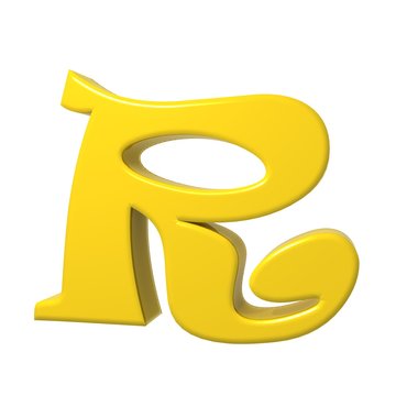 Letter R 3d illustration 