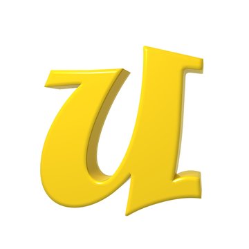 Letter U 3d illustration 