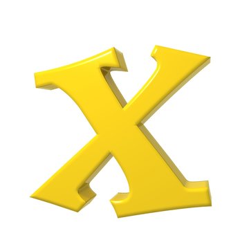Letter X 3d illustration 