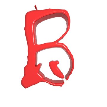 Halloween letter B 3d illustration 