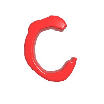 Halloween letter C 3d illustration 