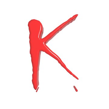Halloween letter K 3d illustration 