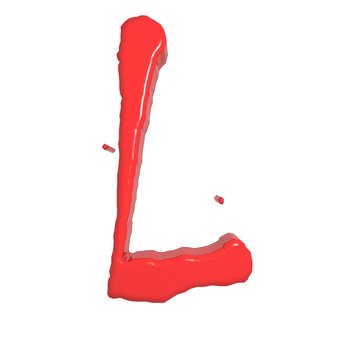 Halloween letter L 3d illustration 