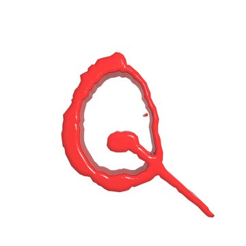 Halloween letter Q 3d illustration 