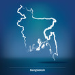 Doodle Map of Bangladesh