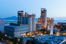 Cement Plant During Sunset