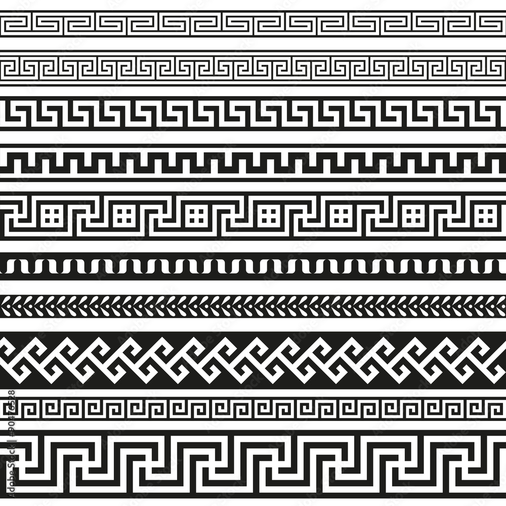 Old greek border designs Stock Vector | Adobe Stock