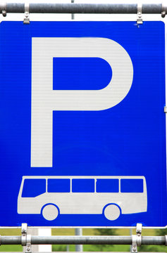 Bus parking sign