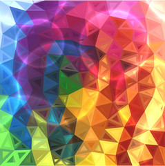 Wall Mural - Rainbow colors abstract triangles background