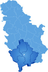  Map of Serbia, Autonomous Province of Kosovo and Metohija