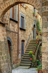 Fototapete - Old town Tuscany Italy