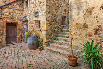 Fototapete - Old town Tuscany Italy