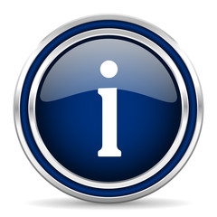 Poster - information blue glossy web icon