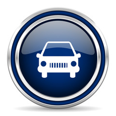 Poster - car blue glossy web icon