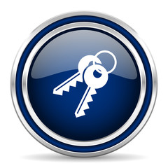 Poster - keys blue glossy web icon