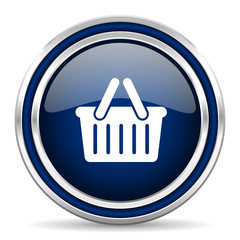 Poster - cart blue glossy web icon