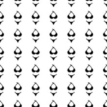 Set Of Lingerie Or Swimsuit Seamless Pattern. Vector