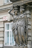 Sculptures in the Hofburg Palace in Vienna, Austria.