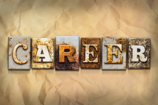 Career Concept Rusted Metal Type