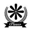 © djvstock - Black flower silhouette icon