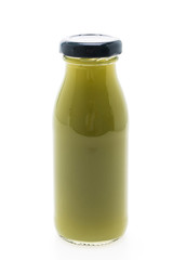 Canvas Print - Kiwi juice bottle isolated on white background