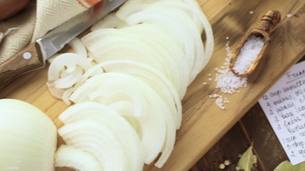 Wall Mural - Ingredients for making French onion soup