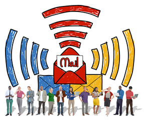 Poster - Email Message Inbox Letter Communication Concept