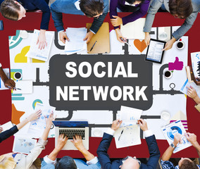 Poster - Social Network Internet Online Society Connecting Social Media C