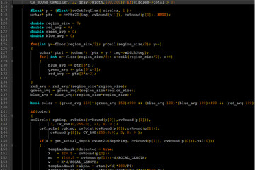 program code on a dark screen