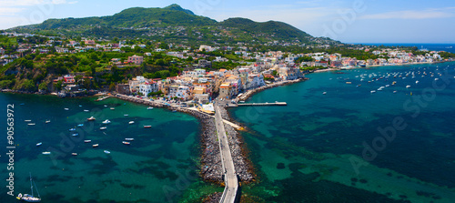 Fotomural Panoramic view of Ischia town from Aragonese Castle