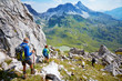 A group of hiker in austrian alps