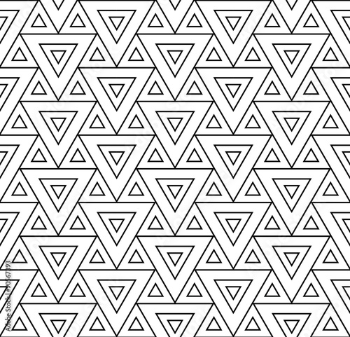 vector modern seamless pattern triangles black and white textile print stylish background abstract texture monochrome fashion design bed sheets or pillow pattern buy this stock vector and explore similar vectors at adobe vector modern seamless pattern