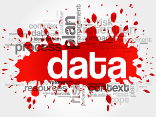 Poster - data word cloud, business concept