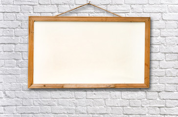 Wall Mural - Empty white board on wall texture background