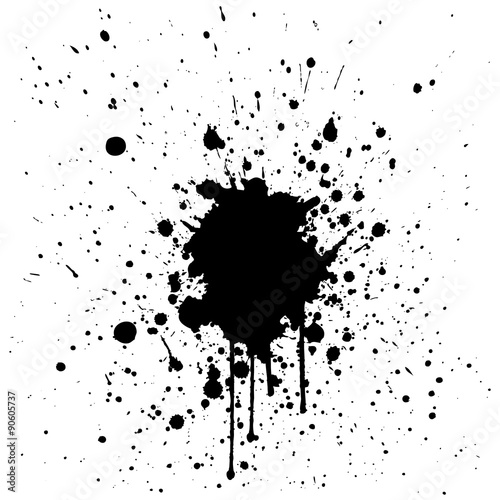 abstract splatter black color background design.illustration vec Stock ...
