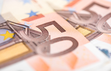 Fifty euro banknotes