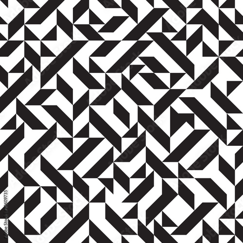 Naklejka - mata magnetyczna na lodówkę Geometric seamless pattern, triangles, vector