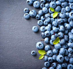 Sticker - Blueberry border design. Blueberries background