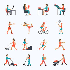 Canvas Print - Physical Activity Icons