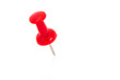 © Giuliano Del Moretto - Single red pin isolated on a white background