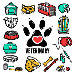 Poster - Veterinary Icon Set