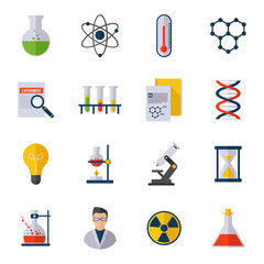 Canvas Print - Chemistry Icon Flat