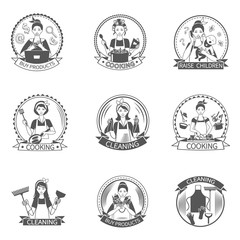 Sticker - Housewife Label Set