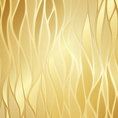 Aufkleber - Luxury golden floral wallpaper