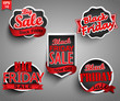 Black friday sale labels set.