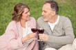 © Yakobchuk Olena - Pretty senior husband and wife are celebrating their anniversary