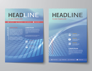 Wall Mural - set of abstract business magazine cover , flyer, brochure flat d