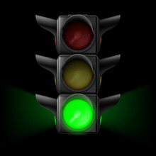Traffic Light With Green On