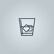 Linear icon of whiskey