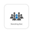 Standing Out Icon. Business Concept. Flat Design.